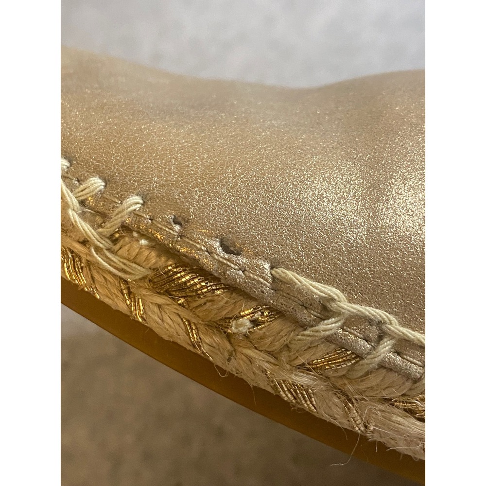 Coach Casey Espadrille Flats Metallic Leather Rose Gold Womens Shoes Size 6B - Picture 10 of 11